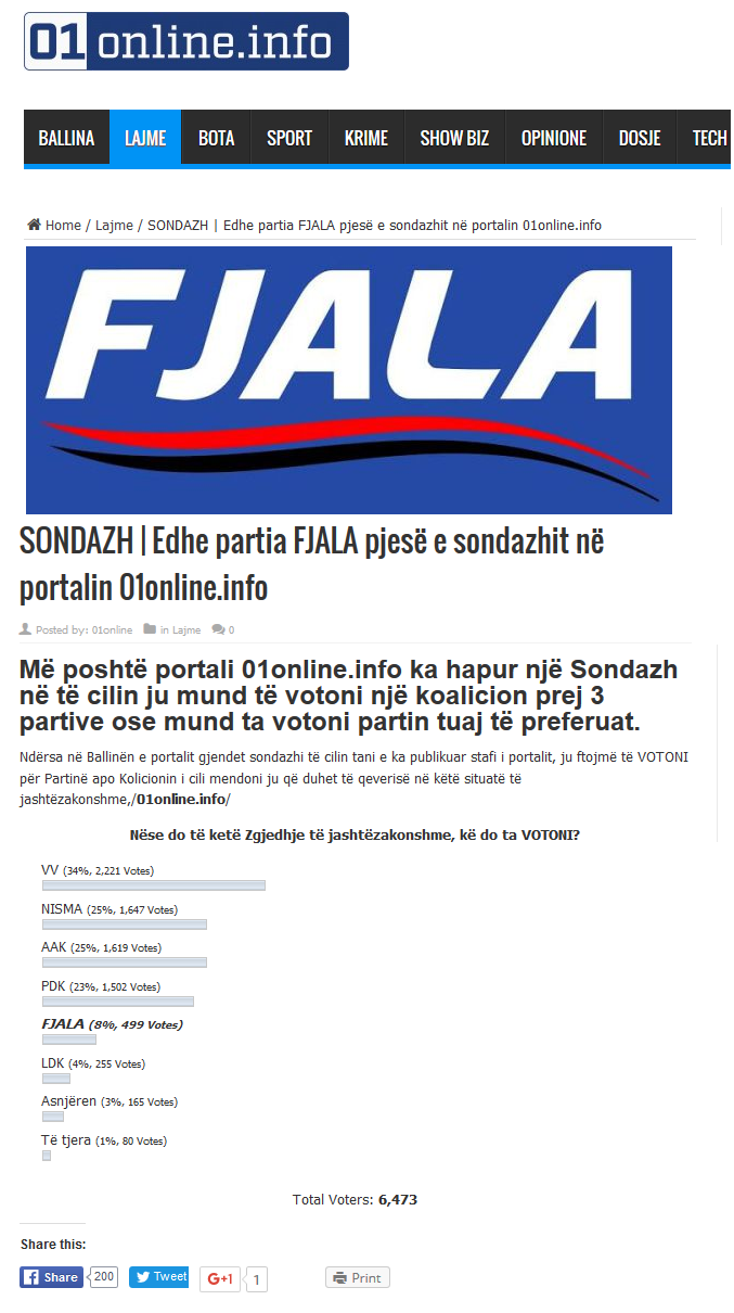 FJALA ne sodazhin e 01 Online 2