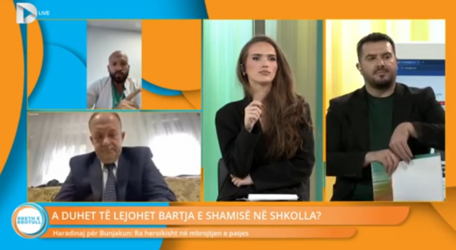 Linjë direkte në emisionin e RTD Dukagjini nga Dr.Gëzim Kelmendi përballë drejtorit të gjimnazit “Bedri Pejani” Musa Nikçi lidhur me nxënësen e larguar shkaku i mbulesës
